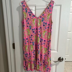 Lilly Pulitzer pink tiger dress - hardly worn mermaid print